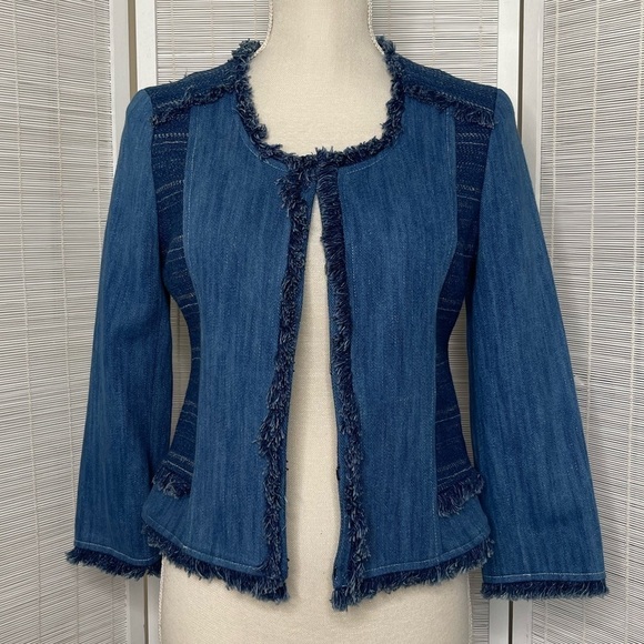 Kobi Halperin Denim Blazer Jacket Blue Size XS - Picture 1 of 7